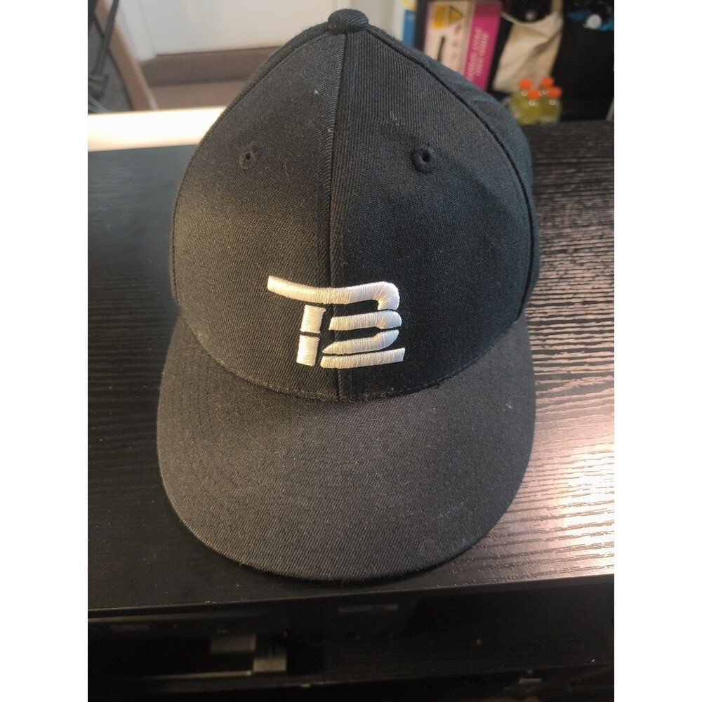 Tom Brady TB12 210 Flex Fitted Hat Cap Black 6 7/8 - 7 1/4